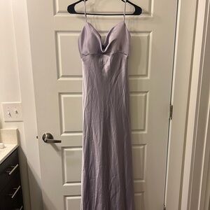 Light purple silk dress